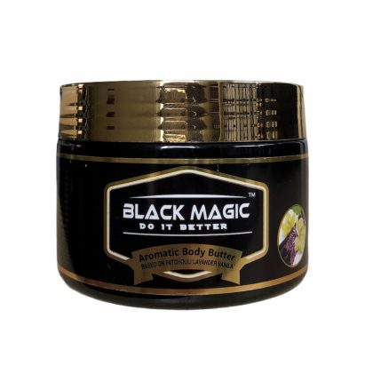 Lavendel Patchoeli Vanille body butter met Dode Zee zout mineralen Black Magic 300 ml