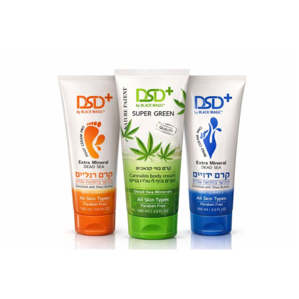 Cadeau set Dode Zee mineralen - Cannabis body cream & Voet creme pro & Hand creme pro