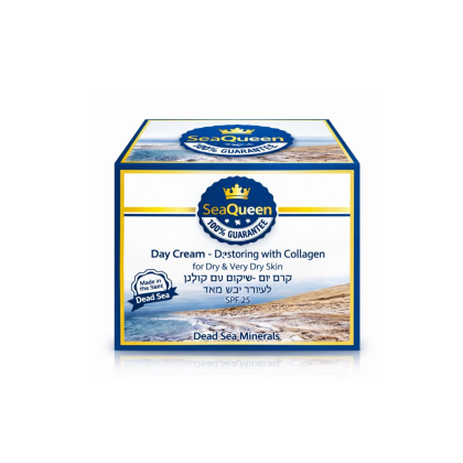 SeaQueen - Dead Sea Minerals Day Cream - Restoring with Collagen SPF 25