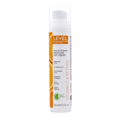 Level - Dead Sea Minerals Vitamin C & Retinol - Multivitamin Moisture Day Cream 100 ml (Dode Zee Mineralen Vitamine C & Retinol - Multivitamine Hydraterende Dagcrème)