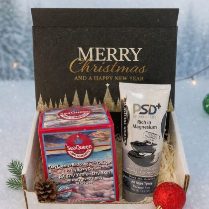 Kerst cadeau giftset dode zee mineralen - Collageen Dagcrème en Mud body cream