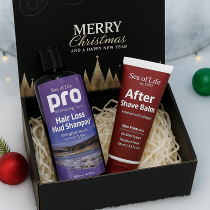 Sea of Life Cadeauset voor Mannen – Hair Loss Mud Shampoo & After Shave Balm